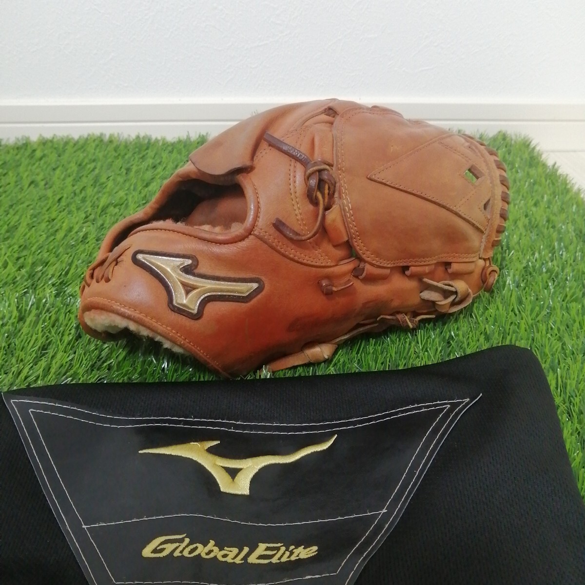 野球 硬式用 ミズノ Mizuno グローバルエリート 投手用 グローブ グラブ 袋付き拍卖