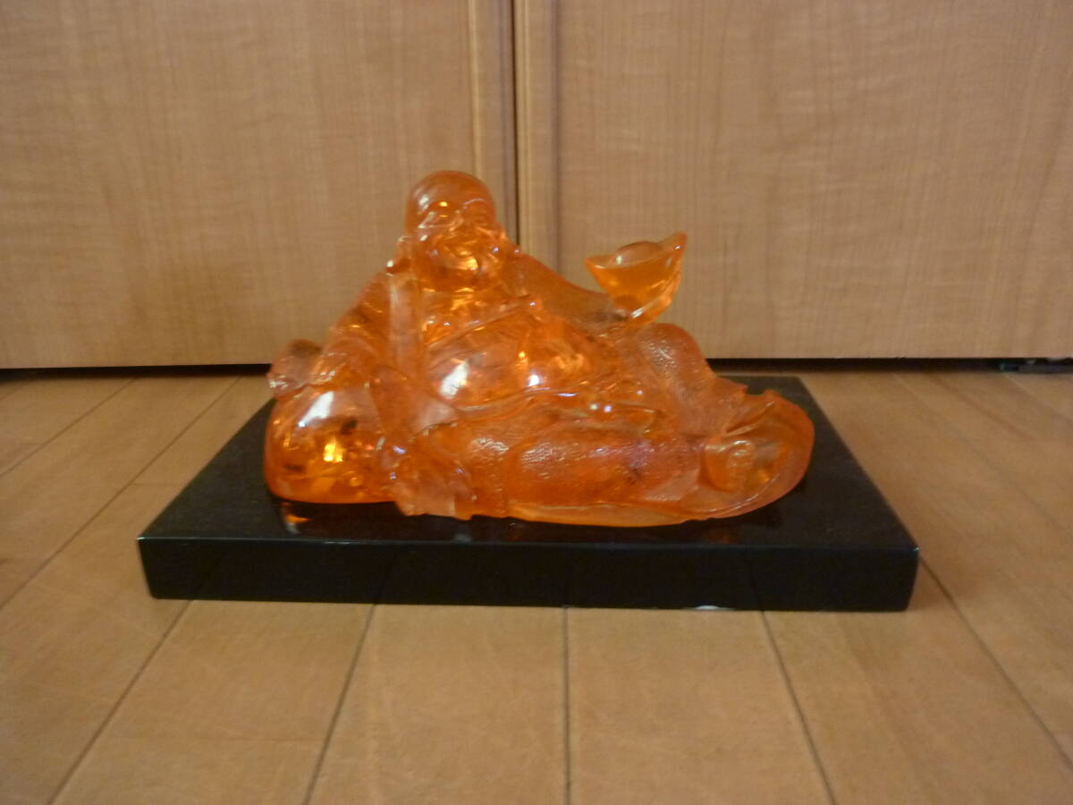 昭和アンティークレトロ 珍品 布袋様 樹脂製 金運 縁起物 木箱付き 希少拍卖