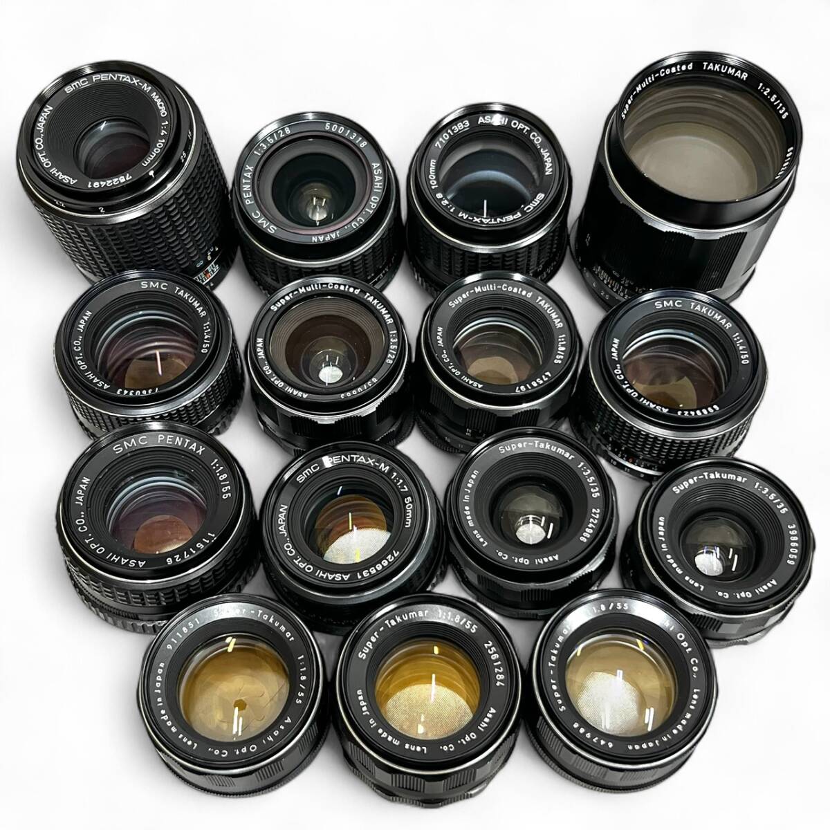ペンタックス PENTAX 単焦点レンズ 15点まとめ Super-Takumar 1.8/55mm 他 MF フィルムカメラ 動作未確認 ジャンク 現状品拍卖