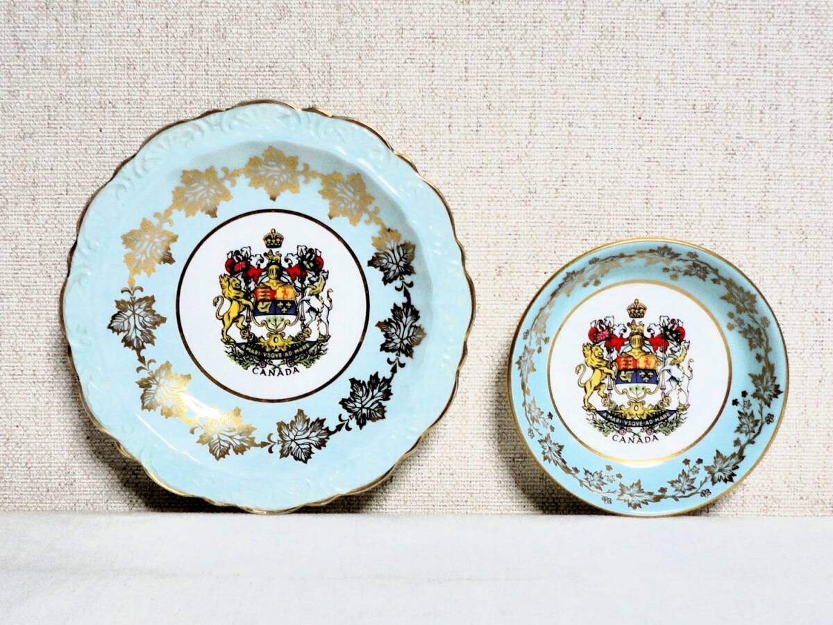 Paragon サイズ違い ソーサー 小皿 2枚セット ライトブルー拍卖