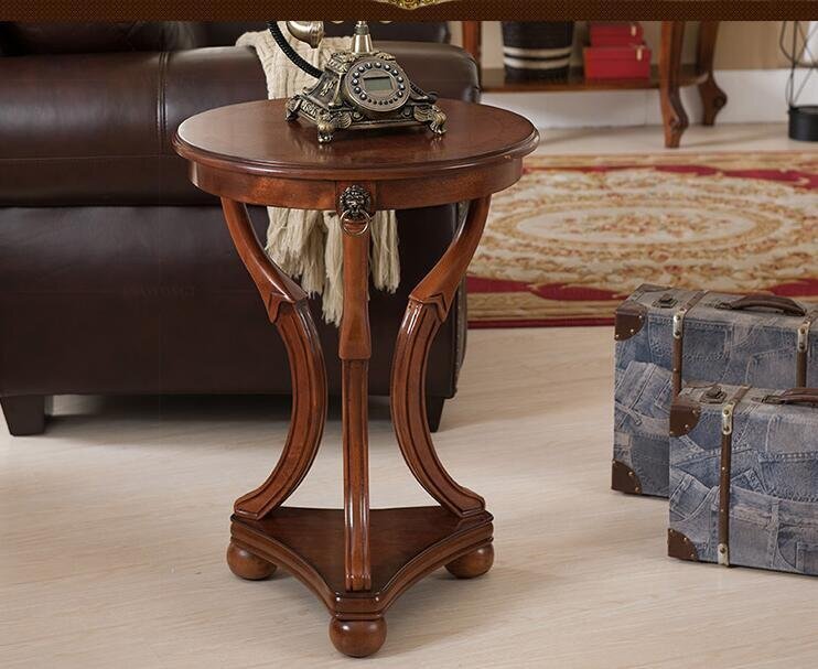 高品質★高級家具☆☆ 木制 アンティーク調デザイン 電話台 テーブル 花台リビング 玄関テーブル サイドテーブル拍卖