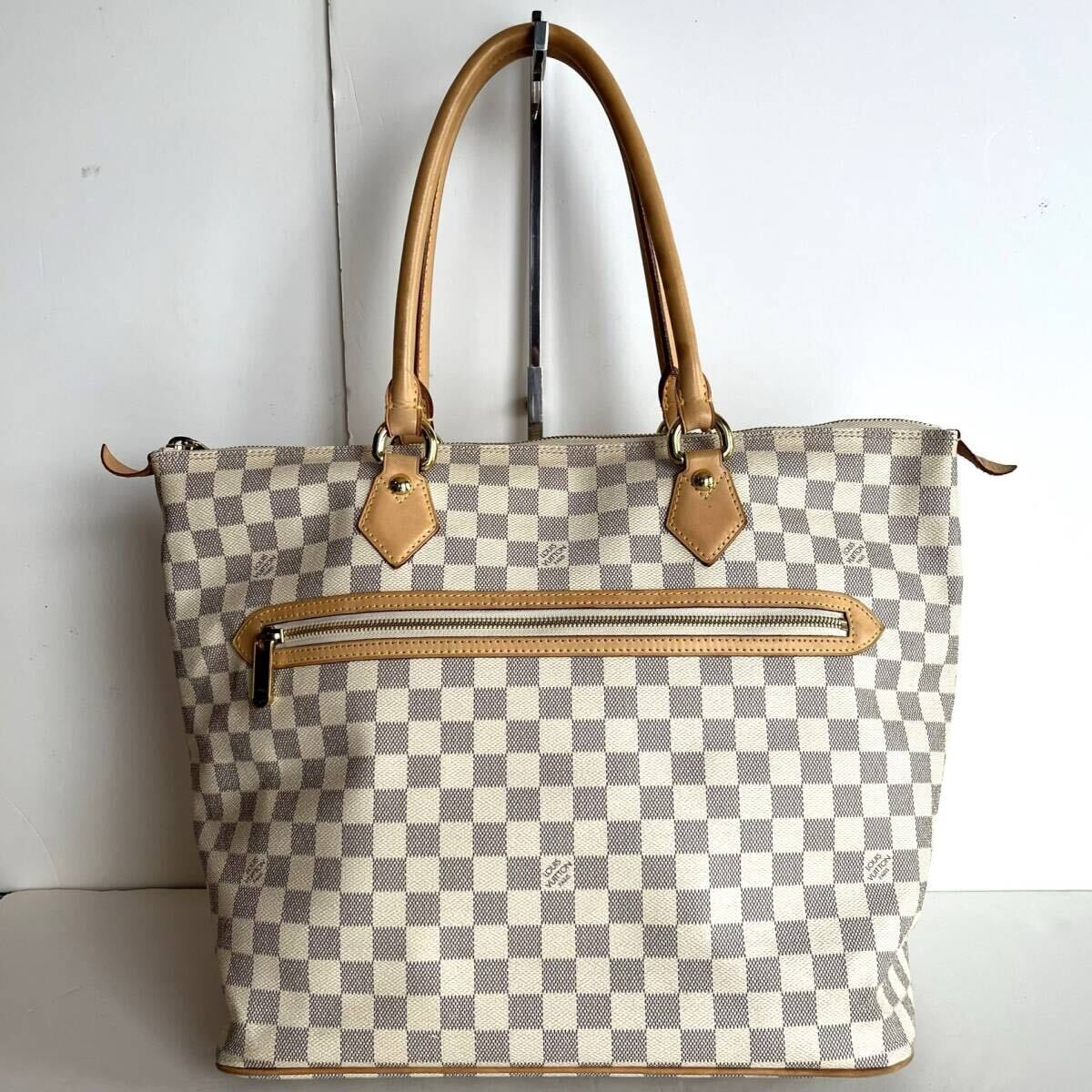 ルイヴィトン LOUIS VUITTON ダミエアズール サレヤGM トートバッグ N51184 アイボリー フランス製拍卖