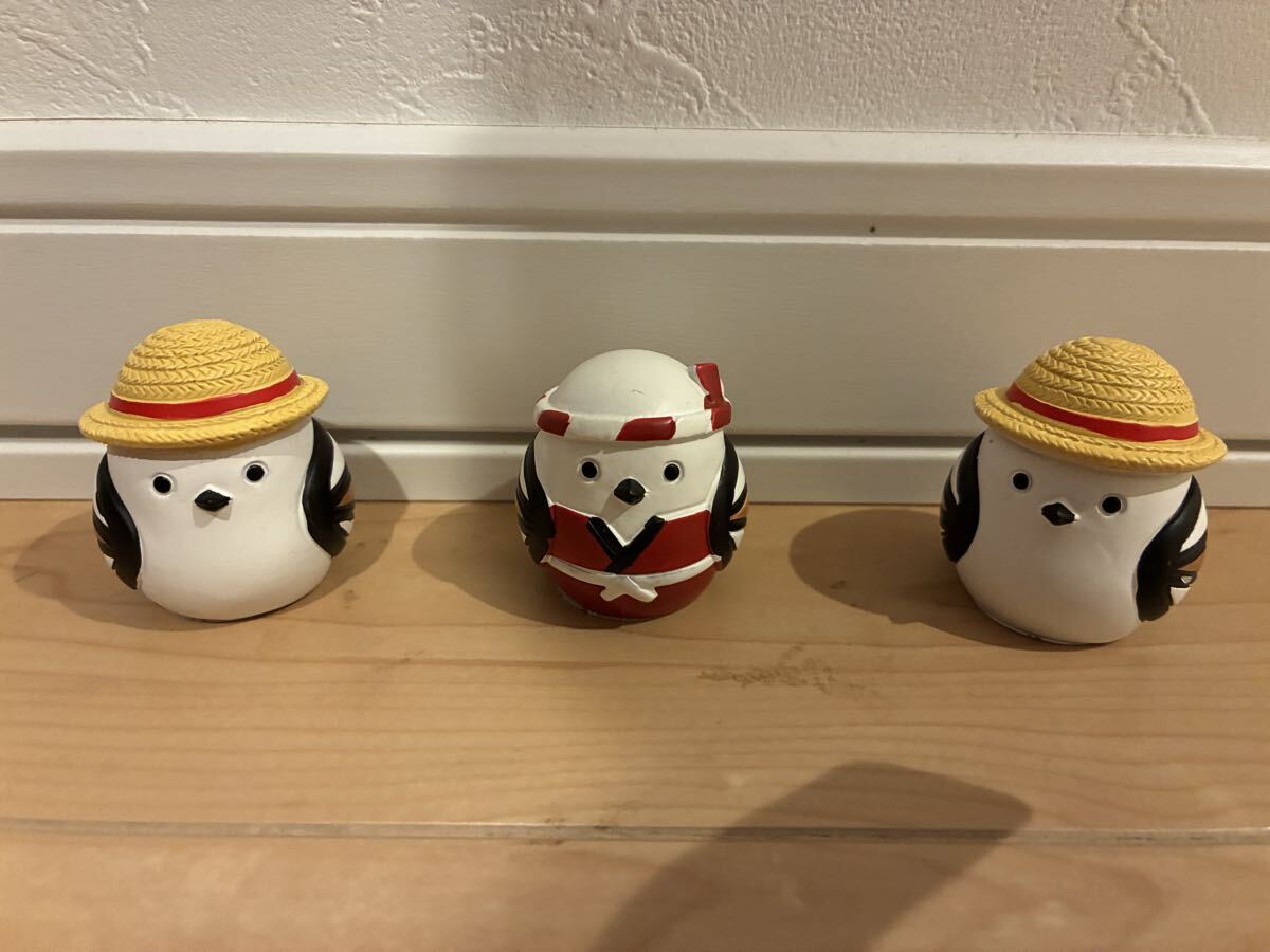 リトルフレンド シマエナガ 祭り 祭りシマエナガ 陶器製置物3個セット 新品拍卖