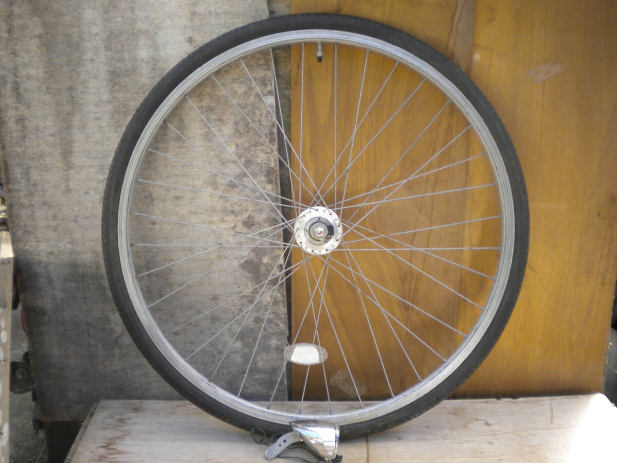 ★レストア・リペア用 らくらくオートライト 27インチホイールタイヤ付き LED 程度中 A-651 251024★拍卖