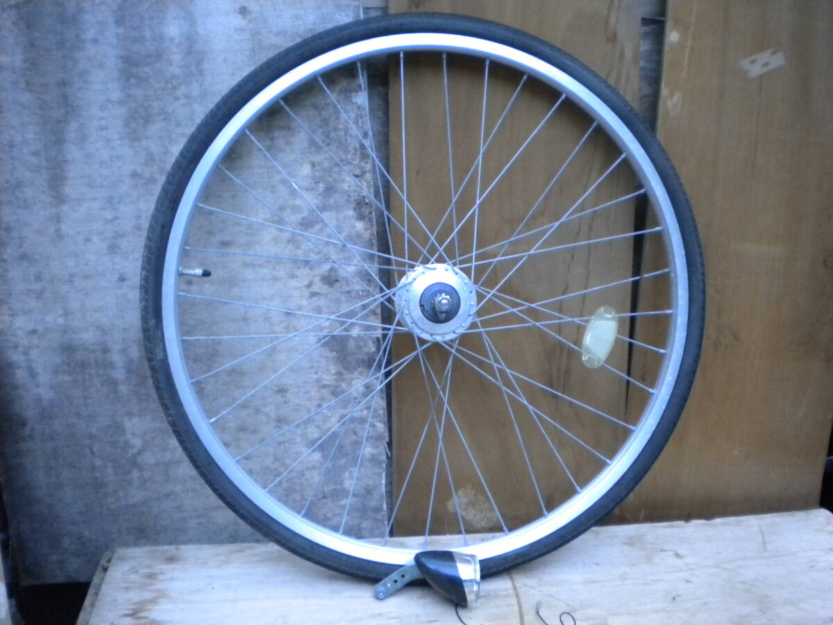 ★レストア・リペア用 らくらくオートライト 26インチ ホイールタイヤ付 LED 程度中 A-654 251029★拍卖