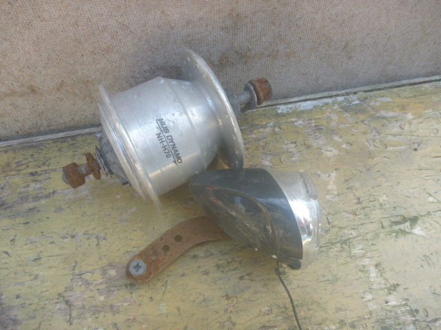 ★レストア・リペア用 組立に自信がある方?26インチ らくらくライト&ダイナモセット LED 程度下 D-166 240212★拍卖