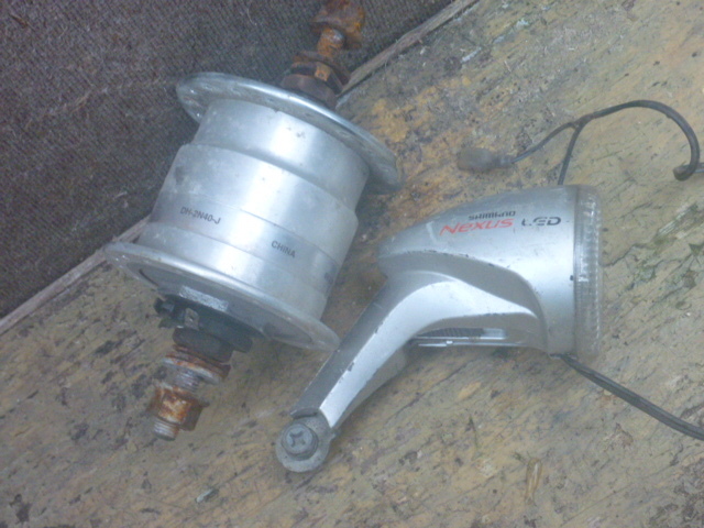 ★レストア・リペア用 組立に自信がある方如何ですか?26インチ らくらくライト&ダイナモセット LED 程度下 D-142 240129★拍卖