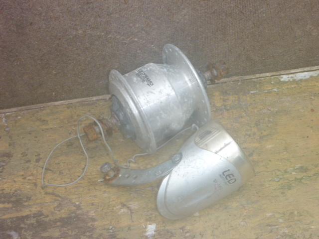 ★レストア・リペア用 組立に自信がある方如何ですか?27インチ らくらくライト&ダイナモセット LED 程度下 D-143 240130★拍卖