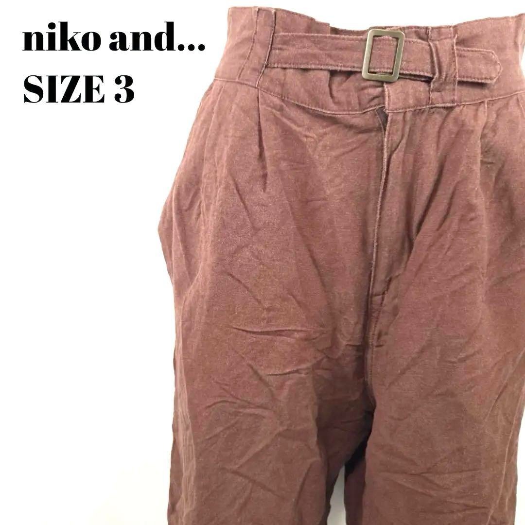 niko and... ニコアンド ブラウン ハーフパンツ スタイリッシュ拍卖