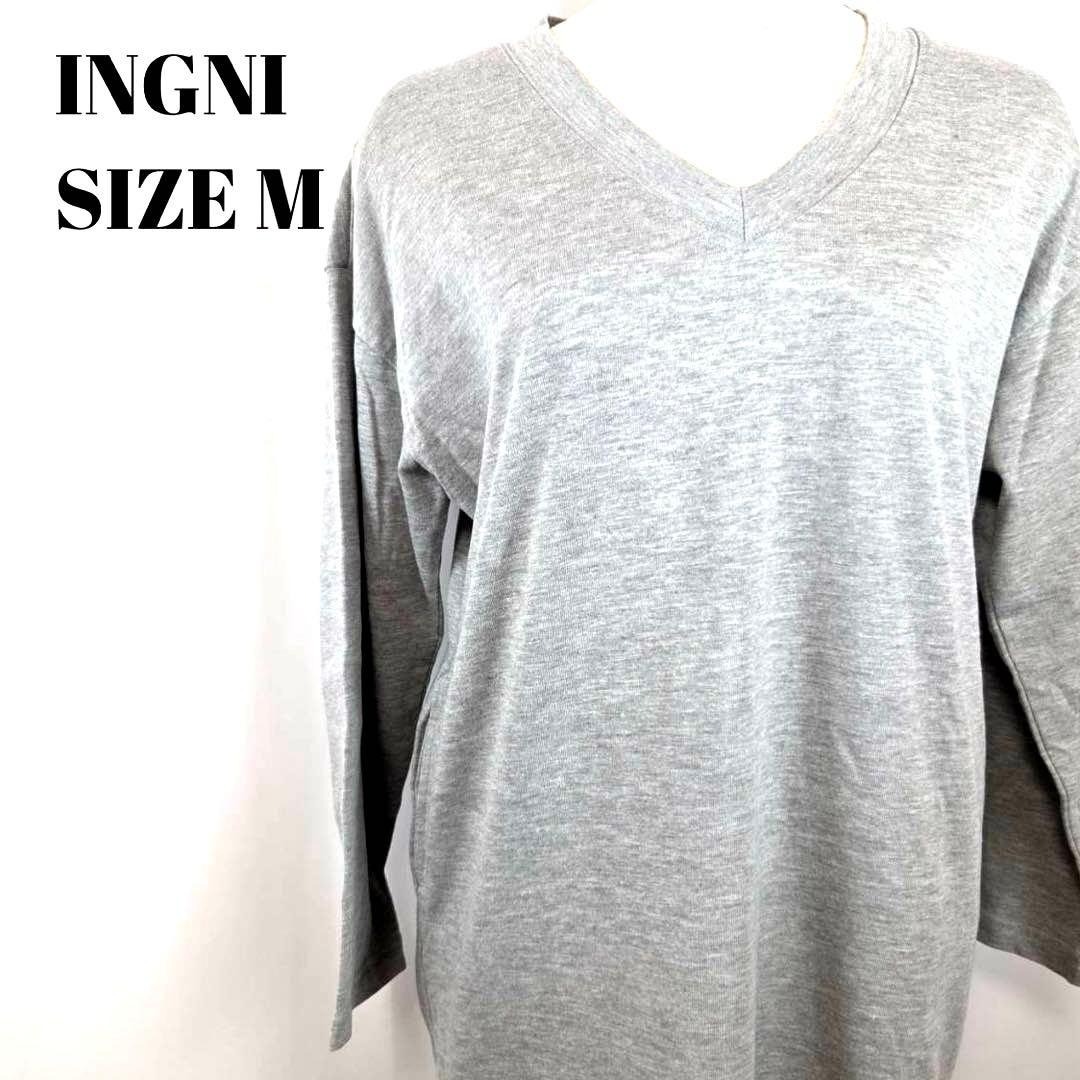 INGNI イング Vネック ロング丈 シャツ チュニック Mサイズ ゆったり拍卖