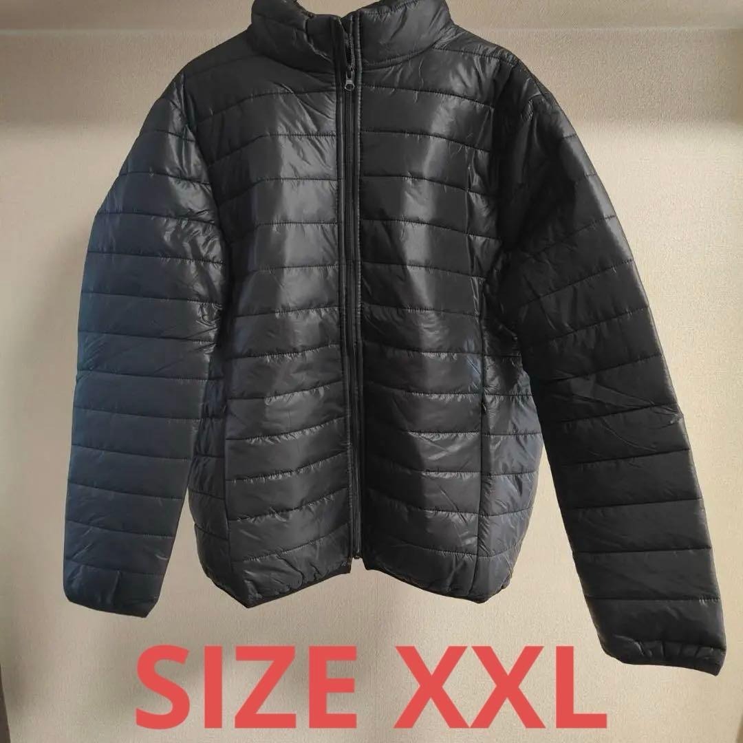 XXL ブラック キルティング ダウン風ジャケット A/19 大きめ ゆったり拍卖