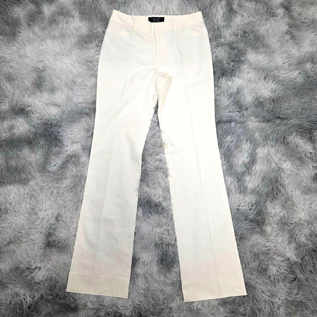CDEC シーデック 白 ストレートパンツ フレア スタイリッシュ 美品拍卖