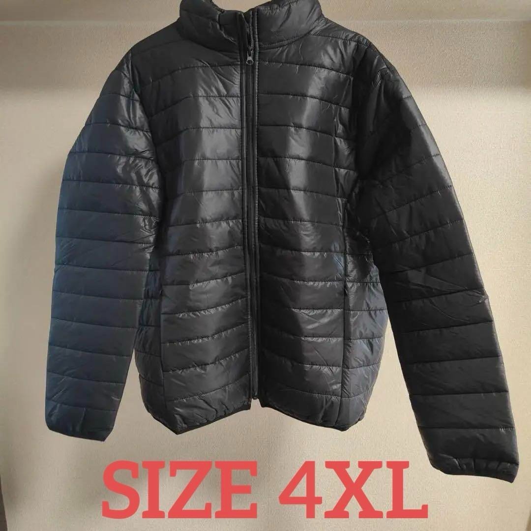 4XL ブラック キルティング ダウン風ジャケット A/19 大きめ ゆったり拍卖