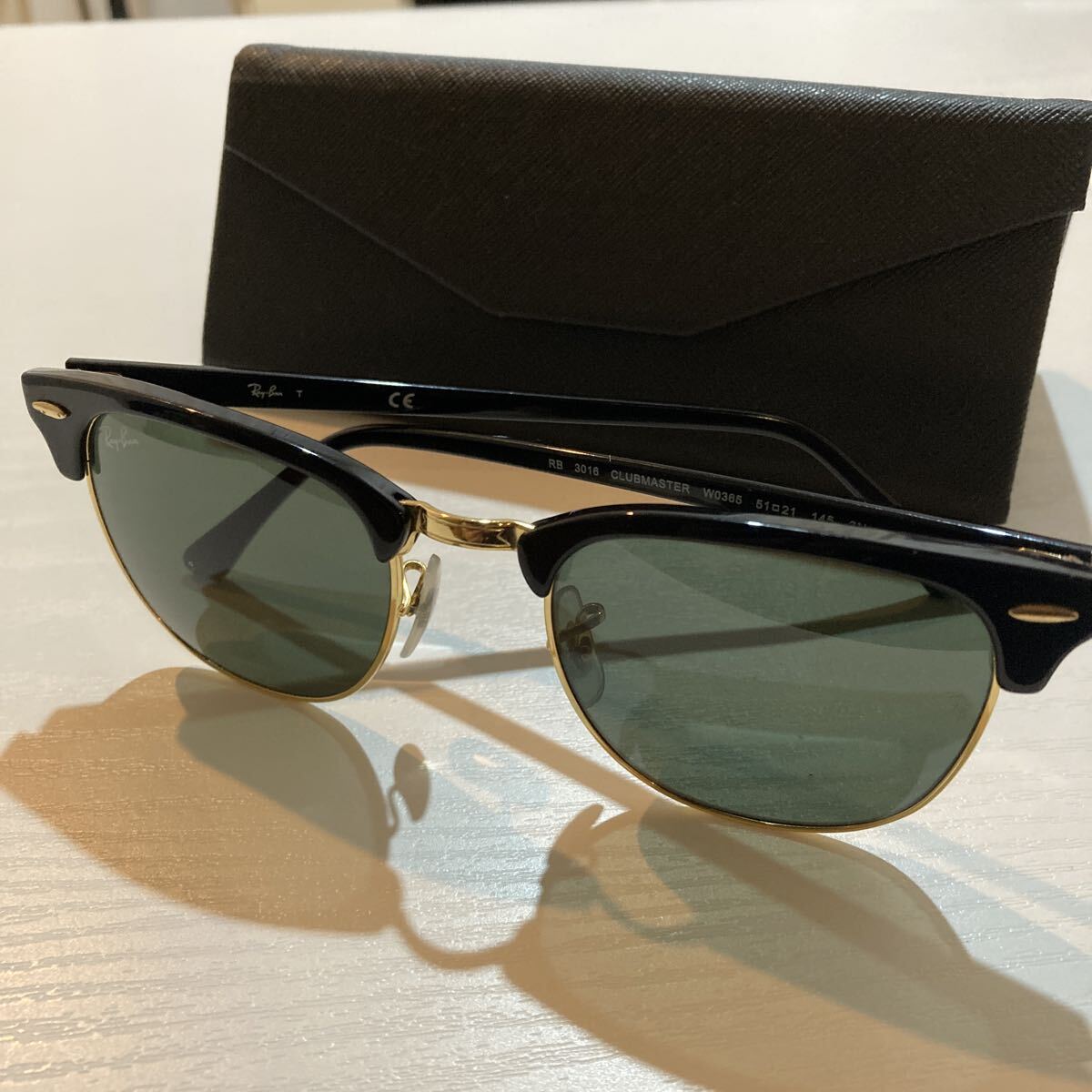 Ray-Ban レイバン CLUBMASTER 3016 W0365 5121 145 3N 中古 社外ケース付き拍卖