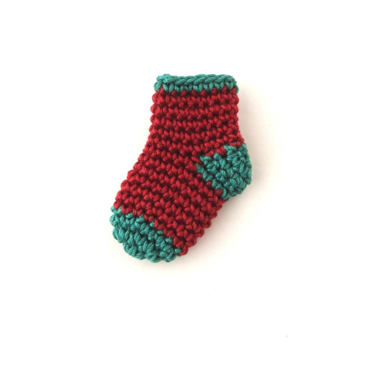 クリスマス☆彡靴下のブローチ*レース編み*ハンドメイド*b918拍卖