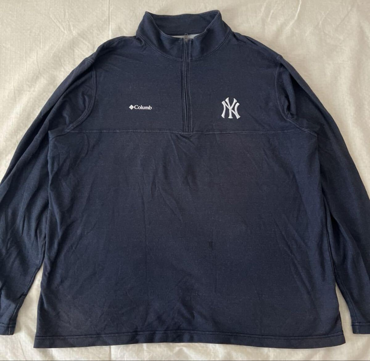 Columbia ニューヨーク ヤンキース ハーフジップ カットソー 長袖シャツ拍卖