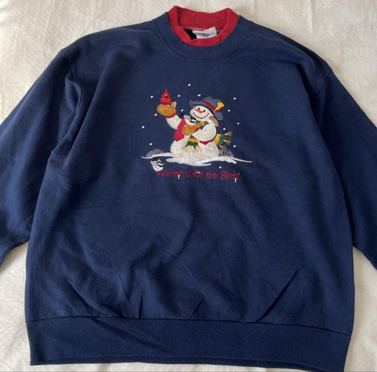 US古着 90's ビンテージ JERZEES ホリデー スウェット 雪だるま スノーマン vintage拍卖