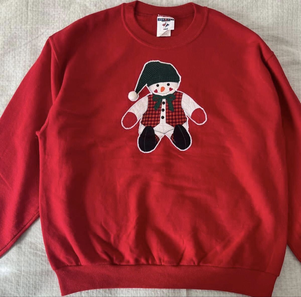 JERZEES vintage ホリデー 雪だるま スノーマン スウェット ビンテージ トレーナー拍卖