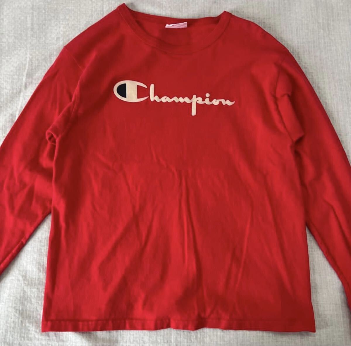 Champion チャンピオン 復刻 バータグ フロント ロゴ入り ロンT拍卖