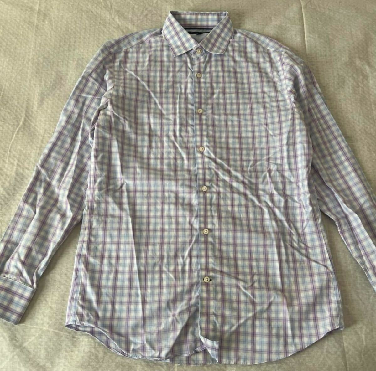 BANANA REPUBLIC ノンアイロン スリムフィット 長袖シャツ チェック柄拍卖