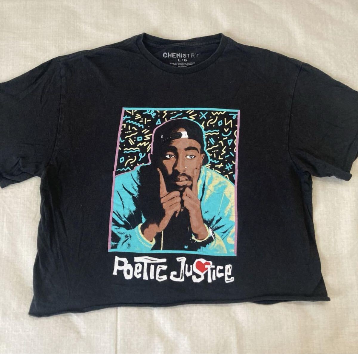 US古着 Chemistry 2PAC 映画 Poetic Justice カットオフ Tシャツ ラッパー拍卖