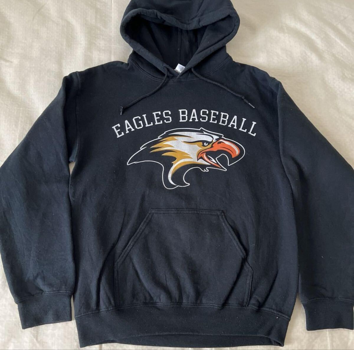 US古着 EAGLES BASEBALL プリント スウェット パーカー フーディー拍卖