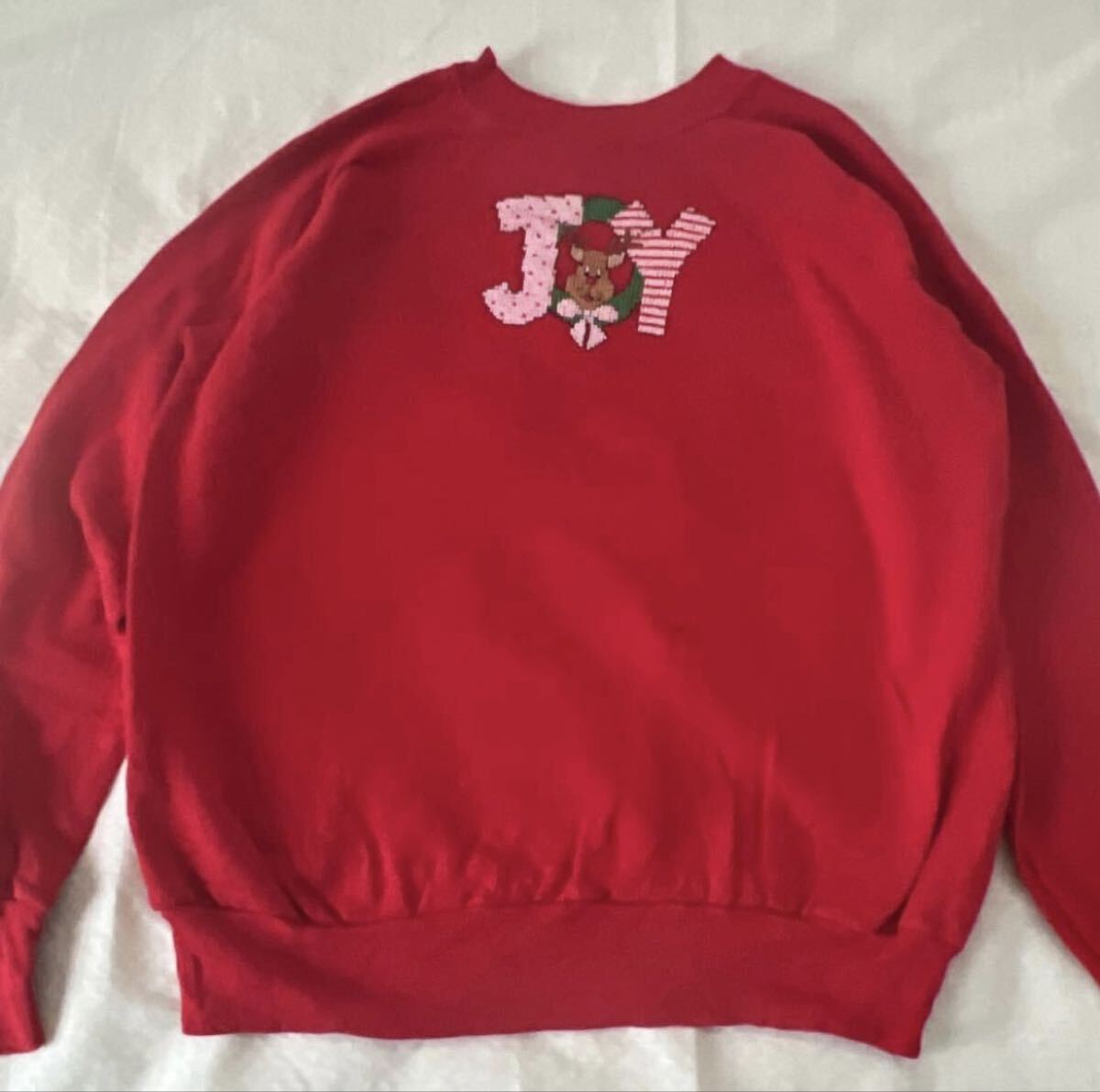 USA製 PANNILL vintage JOY 刺繍 トナカイ スウェット ビンテージ トレーナー ホリデー拍卖