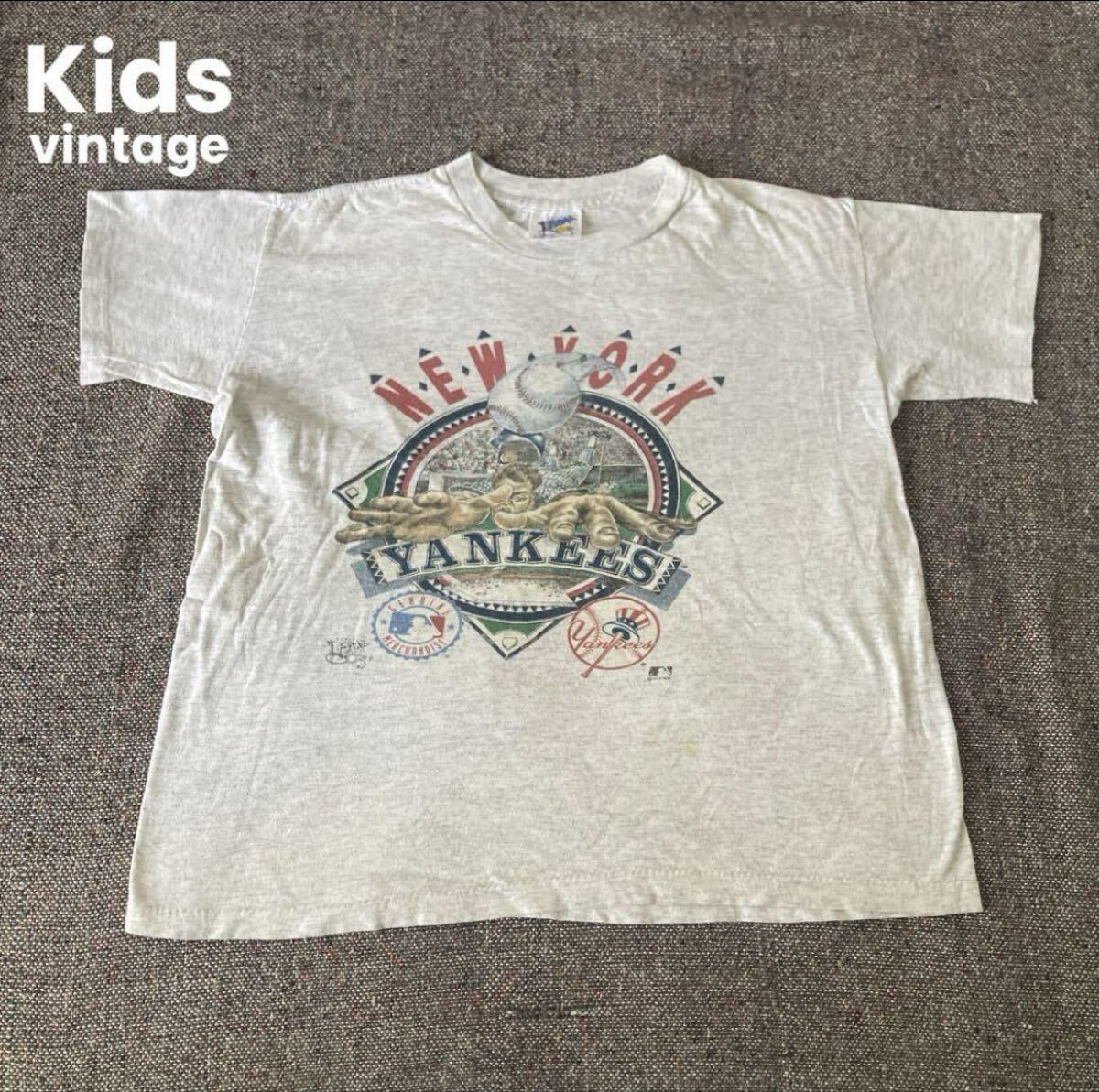 USA製 Kids vintage オフィシャル NY ヤンキース Tシャツ ビンテージ拍卖