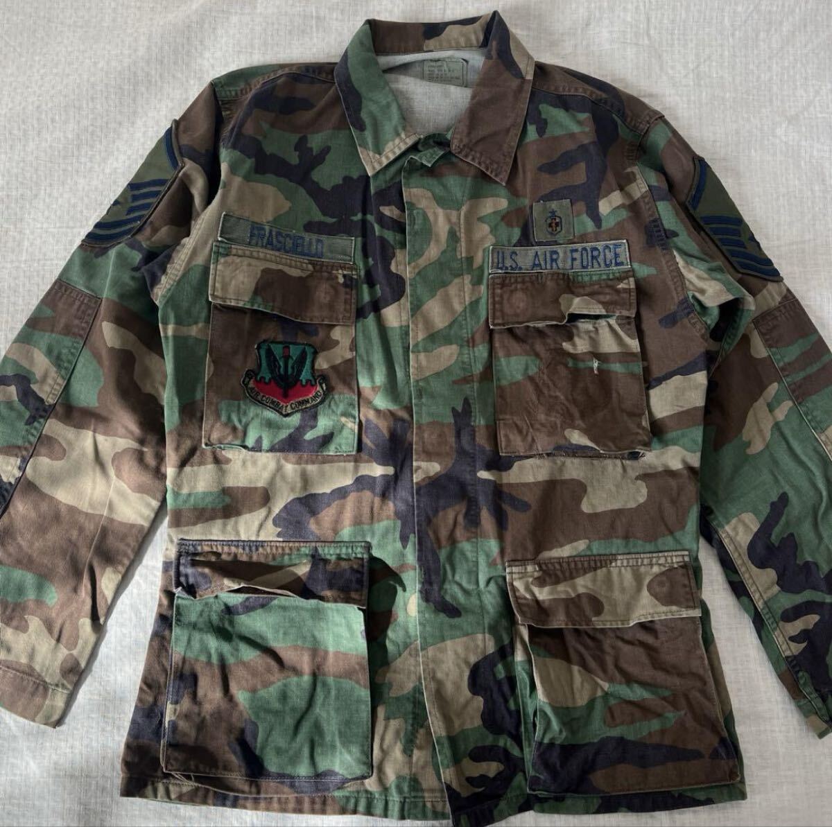 US ARMY military アメリカ軍 ミリタリー ジャケット  コンバット カモフラージュ 迷彩拍卖