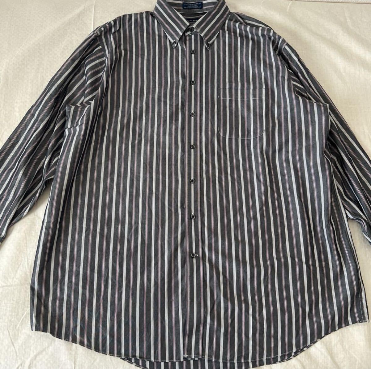 US古着 STAFFORD スタッフォード ボタンダウン 長袖シャツ拍卖