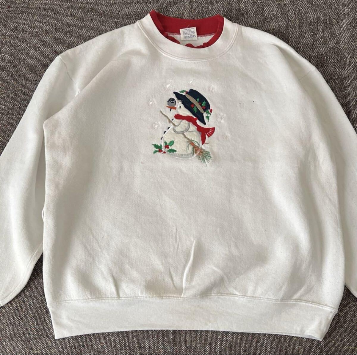USA製 WON'S WEAR ゆきだるま スウェット スノーマン ホリデー ビンテージ トレーナー拍卖
