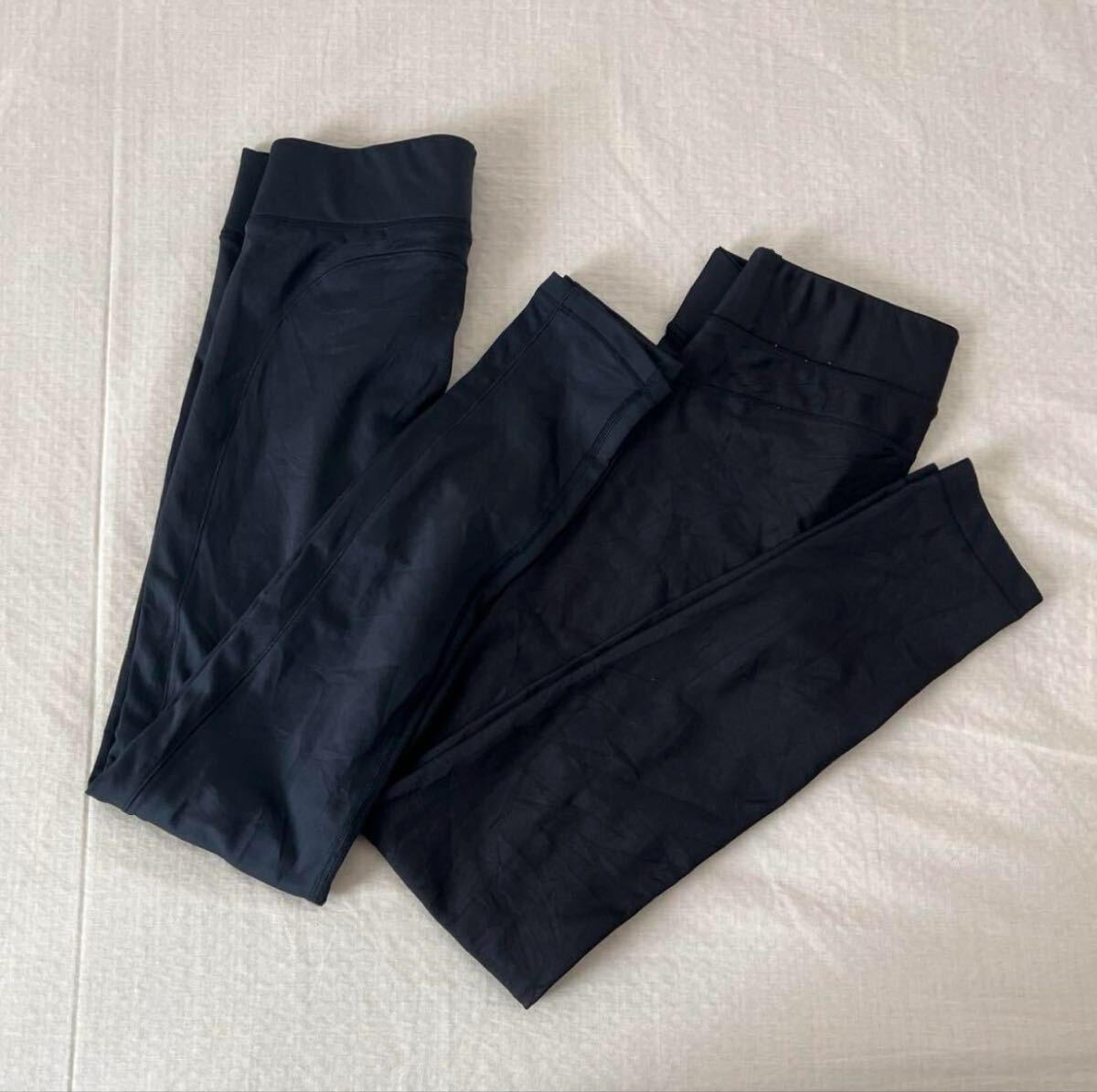 Under Armour アンダーアーマー ブラック レギンス 2点セット スパッツ拍卖