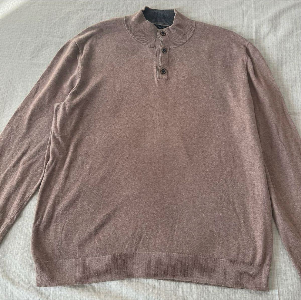 CORTEFIEL コルテフィエル ヘンリー モックネック コットン ニット ヘンリーネック拍卖