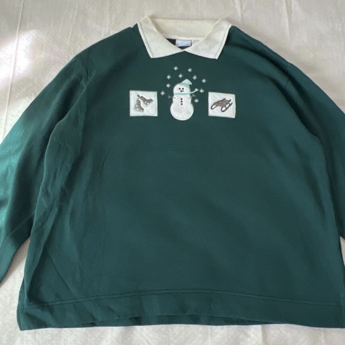 USA製 ビンテージ BobbieBrooks ホリデー 雪だるま スウェット トレーナー拍卖