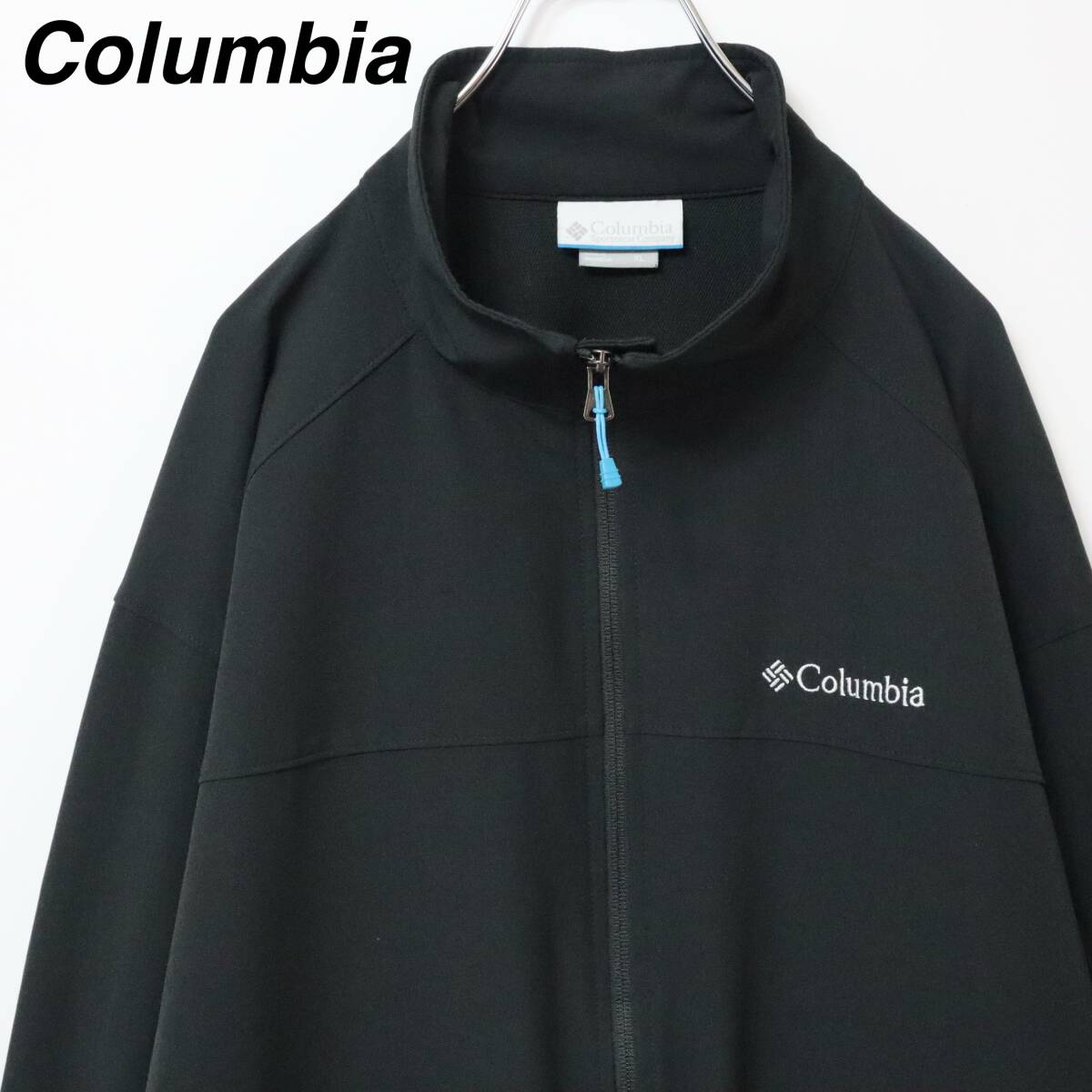 【XLサイズ】コロンビア ソフトシェルジャケット 刺繍ロゴ オムニシールド 黒拍卖