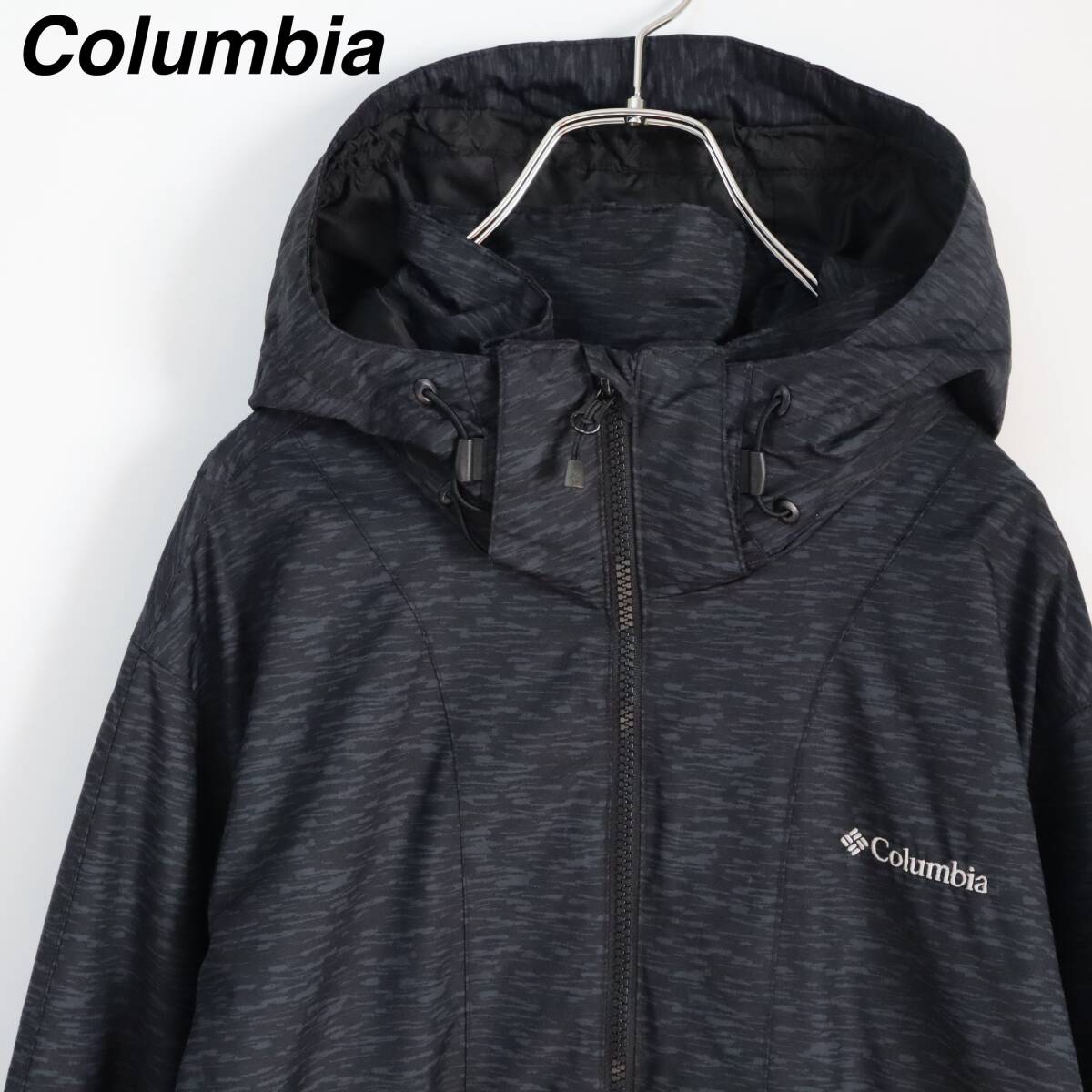 【XLサイズ】コロンビア マウンテンパーカー 刺繍ロゴ カモフラ柄 迷彩 総柄拍卖