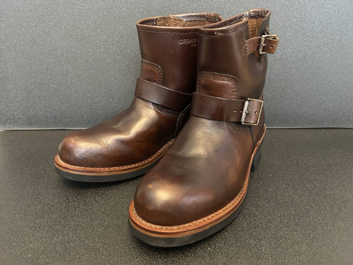 美品 CEDAR CREST セダークレスト エンジニアブーツ CC-1537 25.5cm 本革拍卖