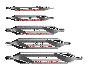 ★5本セット センタードリル センターリング 1mm 1.5mm 2.5mm 3mm 5mm ビット ボール盤 ミニ旋盤 卓上旋盤 フライス盤 拍卖