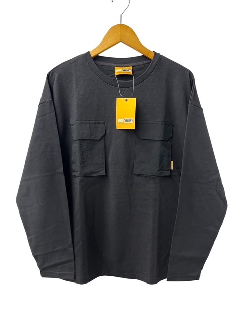 ■タグ付き未使用品■GRIP SWANY GEAR POCKET WIDE L/S TEE サイズL■ブラック 黒 グリップスワニー ギアポケット 長袖 Tシャツ ロンT 美品拍卖