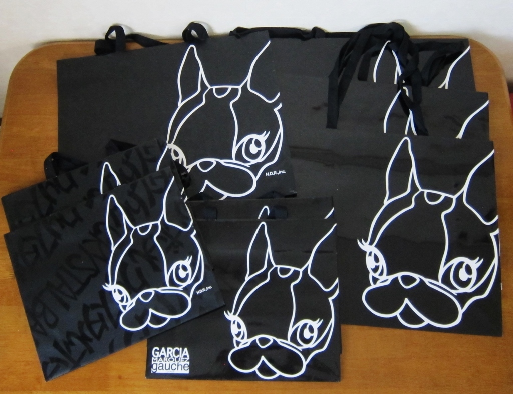 ③紙袋 ショッパー 手提げ袋 ショップバッグ リメイク ガルシアマルケス5枚・クリスタルボール3枚拍卖