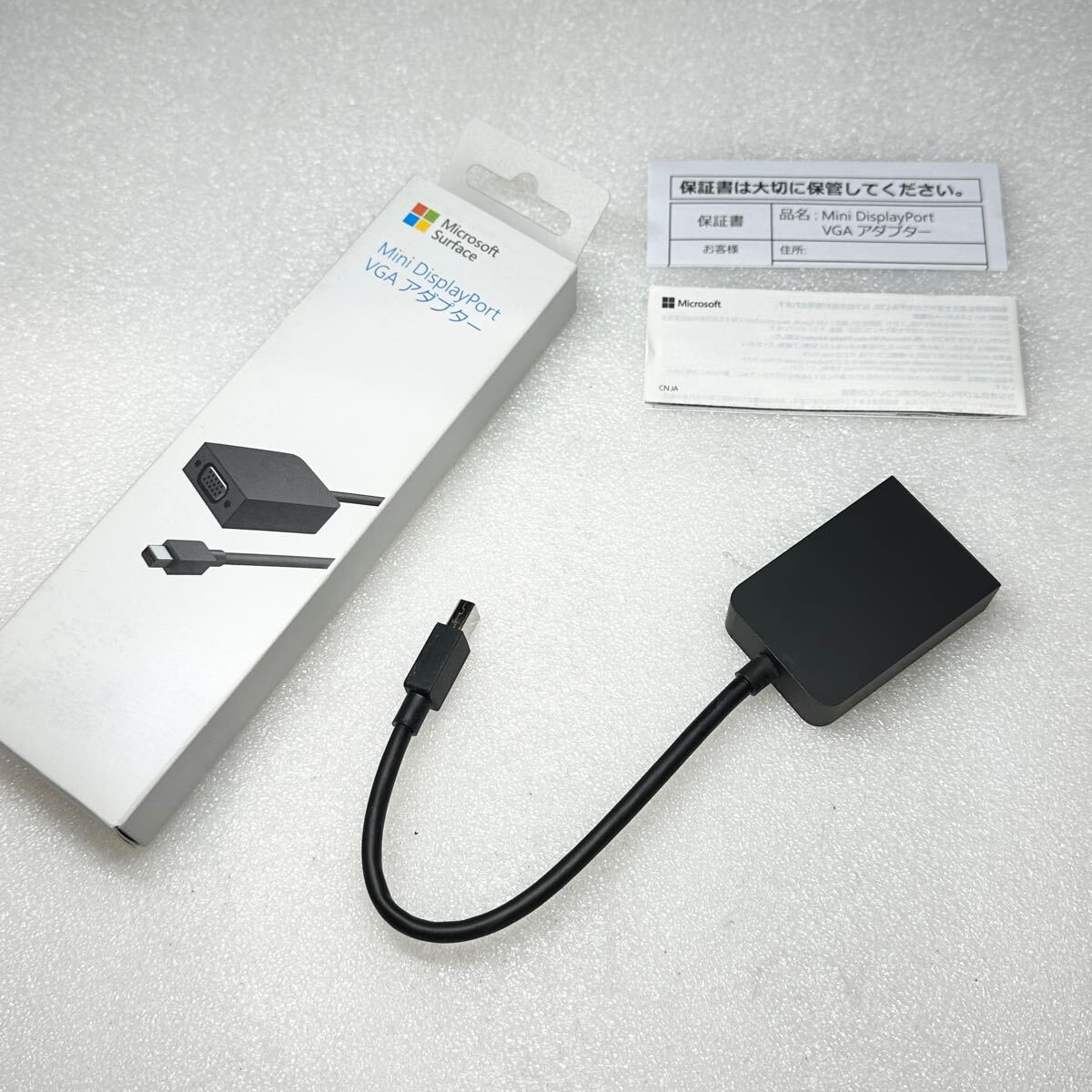 □/Microsoft Surface/マイクロソフトサーフェス/純正/新品未使用/定価約\1500/ブラック/黒/Mini DisplayPort VGAアダプター/Surface/拍卖