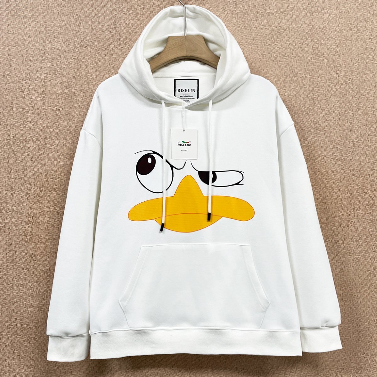 上品ヨーロッパ製※定価4万◆ブルガリア発※RISELIN パーカー 高級 柔らか ゆったり 可愛い トレーナー スウェット 男女兼用 通学通勤 L拍卖