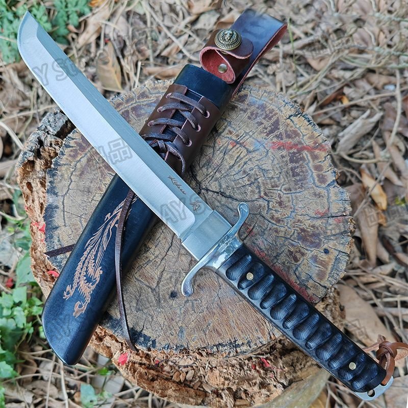 アウトドアナイフ サバイバルナイフ 手鉈 7cr鋼 フルタング構造 全長355mmアウトドア ブッシュクラフト バトニング 専用シース付き bhw0131拍卖