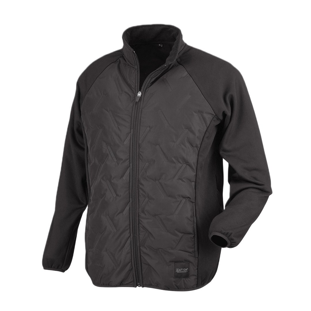 作業着 仕事着 (ブラック/M) インナージャケット 高周波 キルトジャケット キルティング 中綿 動きやすい ストレッチ 上着 アウター 裏起拍卖