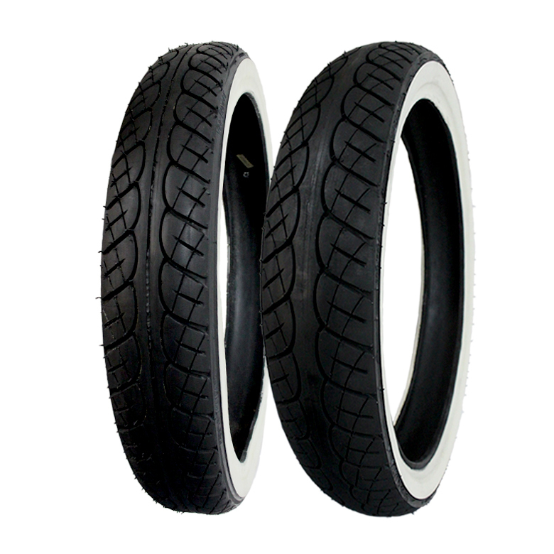 スーパーカブc125用 70/90-17 TL / 80/90-17 TL 17インチ タイヤ 前後2本セット VEERUBBER ホワイトウォール ホワイトリボン スーパーカブ拍卖