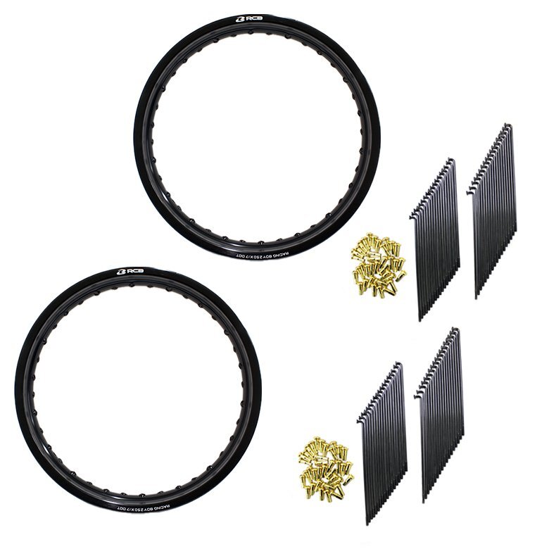 カブ RCB 2.50×17 36穴 アルミ ホイール & リム スポーク 前後 セット OSAKI 汎用 9×157 リム スポーク 72本入り拍卖