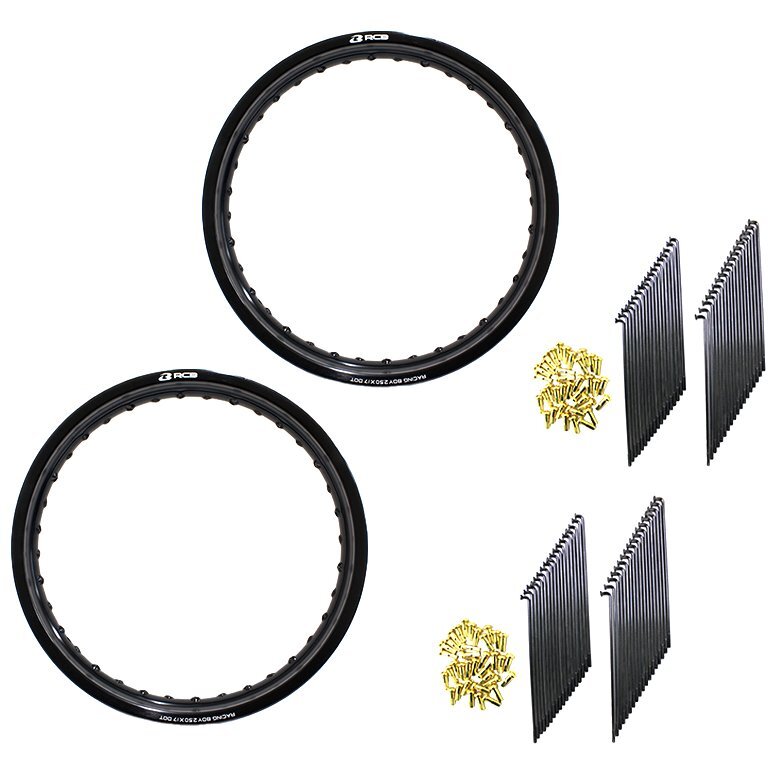 ハンターカブ CT125 前後セット RCB 2.50×17 36穴 アルミ ホイール & リム スポーク OSAKI 汎用 9×157 & 9 ×153 リム スポーク 72本拍卖