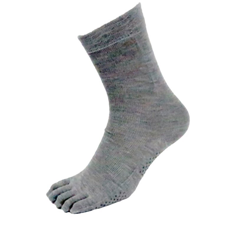 介護用 5本指 滑り止め付き 靴下 (グレー/2足) 締め付けない むくみ 紳士用 介護 ソックス 男性用 滑り止め靴下 滑り止めソックス拍卖