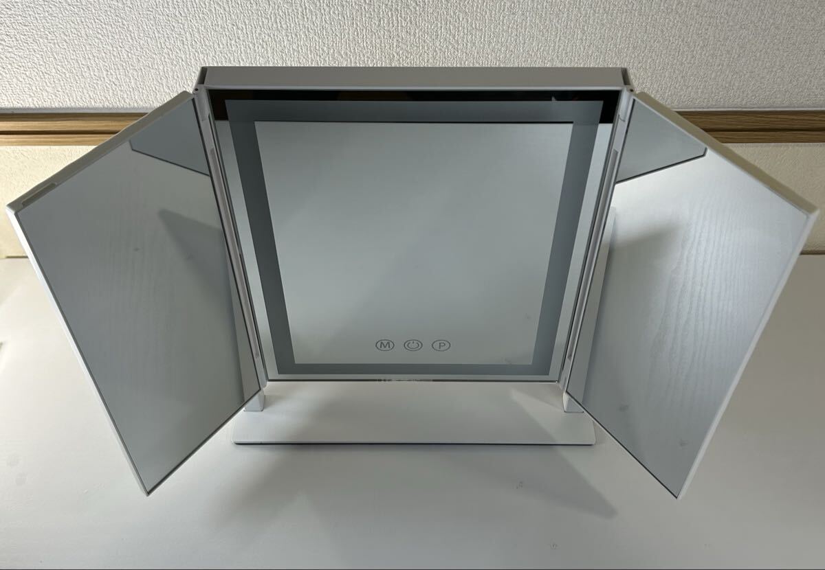 【ジャンク品】三面鏡◇卓上ミラー◇鏡美品◇角度調整可能◇送料込み◇拍卖