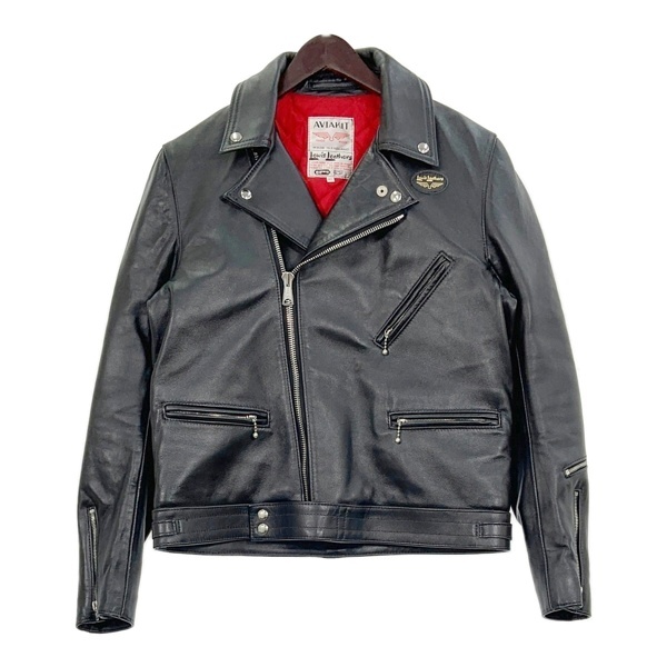 Lewis Leathers ルイスレザー ダブルライダース ジャケット サイクロン 革ジャン 本革 メンズ サイズ42 ブラック アウター DM16903■拍卖